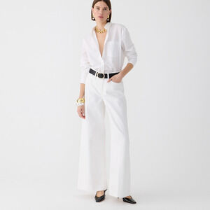 J.Crew High-rise Superwide Leg Jean White 26